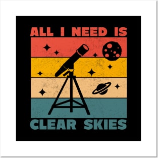 Astrophotography Telescope Clear Skies Posters and Art